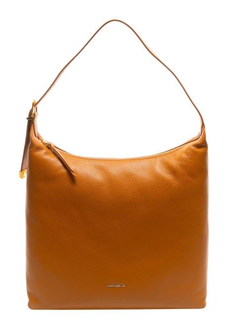 COCCINELLE GLEEN Borsa hobo in pelle martellata paprika - Borse Donna