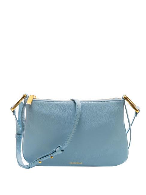 COCCINELLE MAGIE Borsa piatta pelle martellata aquarelle blue - Borse Donna