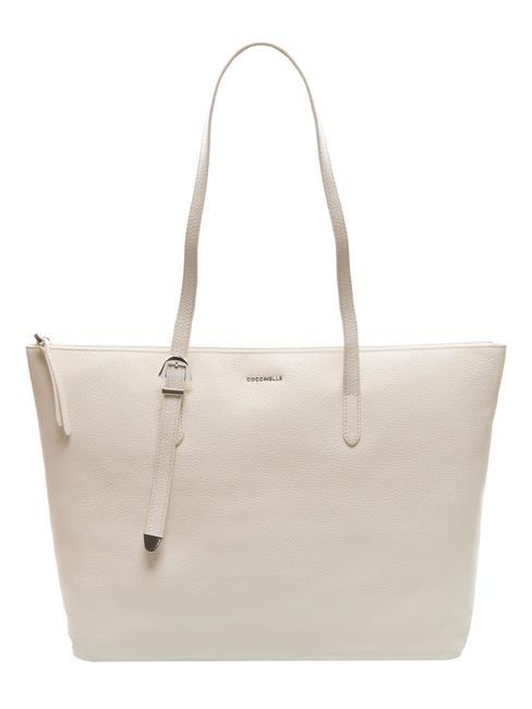 COCCINELLE GLEEN Shopping Bag in pelle coconut milk - Borse Donna