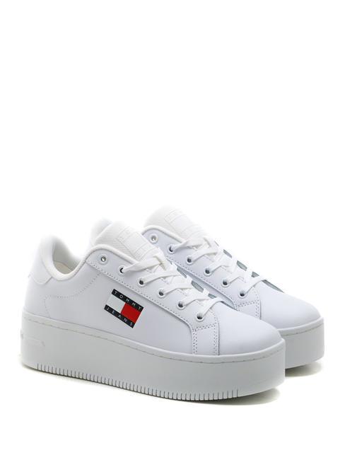 TOMMY HILFIGER TOMMY JEANS FLATFORM ESS  Sneakers alte white - Scarpe Donna