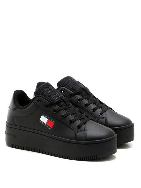 TOMMY HILFIGER TOMMY JEANS FLATFORM ESS  Sneakers alte NERO - Scarpe Donna