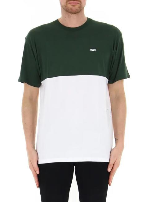 VANS COLORBLOCK T-shirt manica corta in cotone white/mountain view - T-shirt Uomo