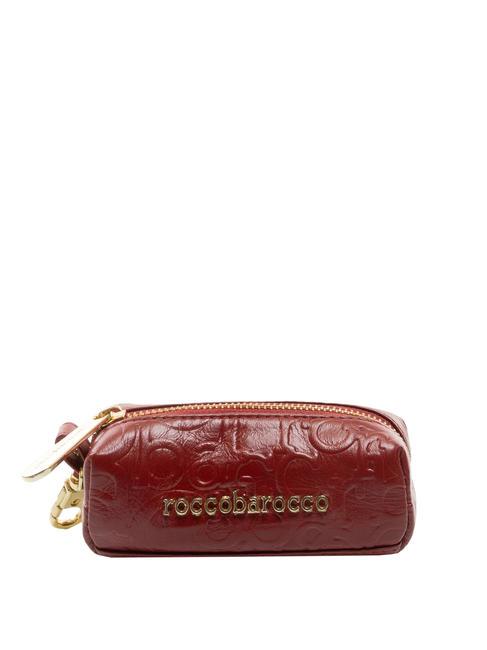 ROCCOBAROCCO RB Embossed Astuccio portachiavi/portamonete in pelle rosso - Portachiavi