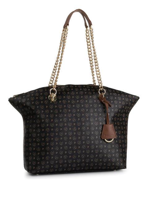 POLLINI Heritage Classic Borsa a spalla, manici intercambiabili nero marrone - Borse Donna