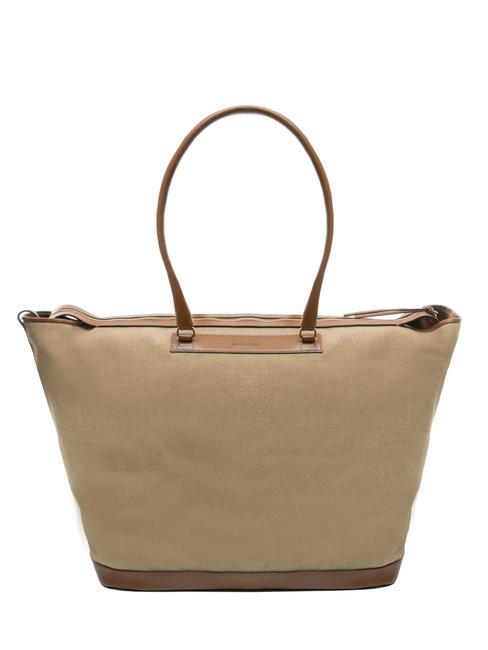 BORBONESE SHOPPING LARGE Borsa a spalla beige/brown - Borse Donna