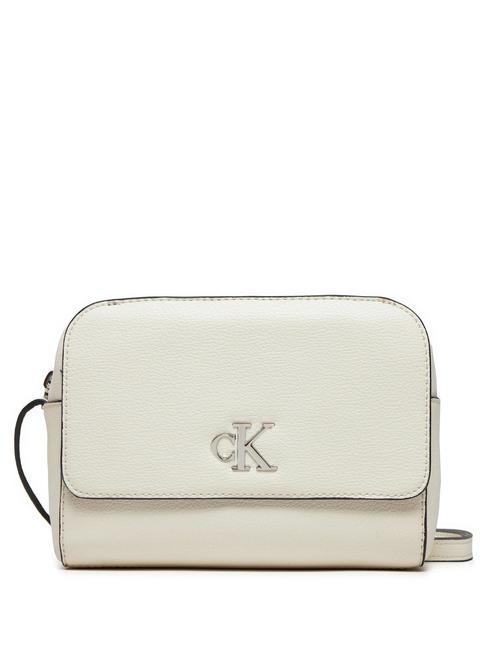 CALVIN KLEIN MINIMAL MONOGRAM Camera Mini Bag a tracolla creamy white - Borse Donna