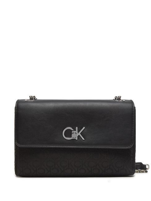 CALVIN KLEIN RE-LOCK  Borsetta a spalla / a tracolla allover logo - Borse Donna