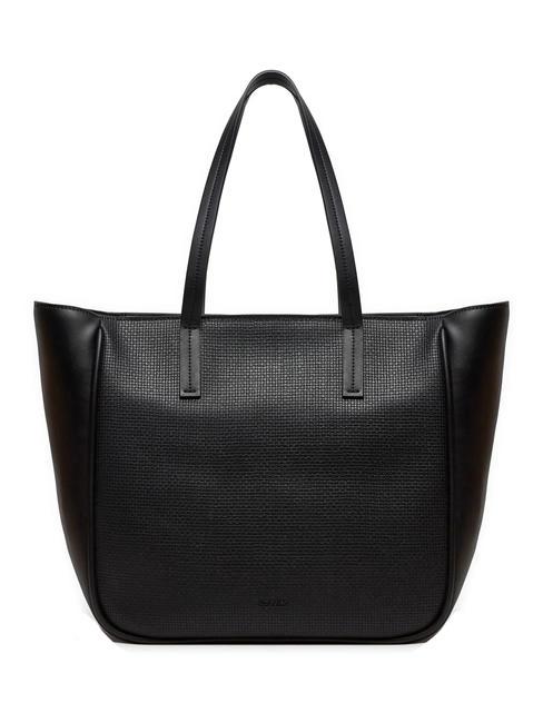 CALVIN KLEIN REFINE  Borsa shopping  ck black textured - Borse Donna