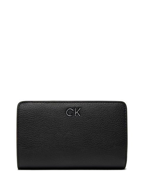 CALVIN KLEIN DAILY  Portafoglio zip around ck black - Portafogli Donna