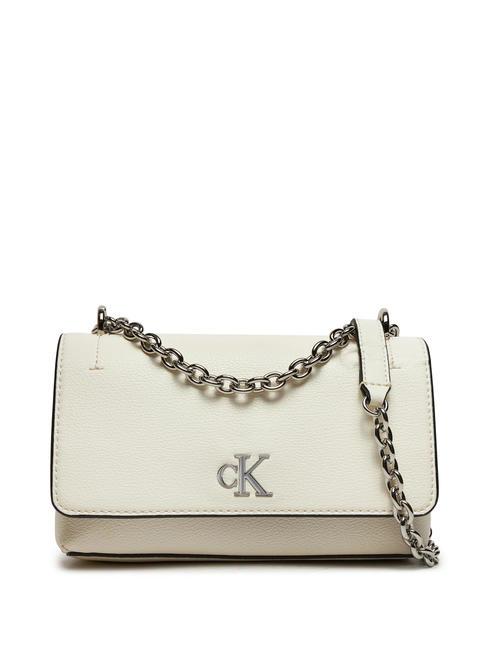 CALVIN KLEIN MINIMAL MONOGRAM  Mini Bag a spalla / a tracolla creamy white - Borse Donna