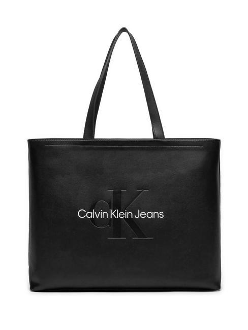 CALVIN KLEIN SCULPTED Tote Borsa a spalla fashion black - Borse Donna