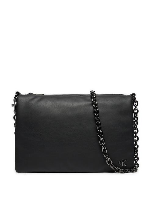 CALVIN KLEIN CHAIN  Borsetta a tracolla black/shiny gunmetal - Borse Donna