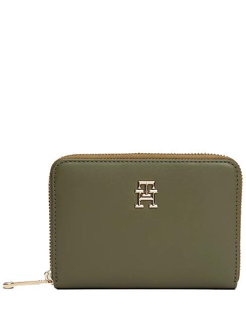 TOMMY HILFIGER CHIC  Portafoglio medio utility olive - Portafogli Donna