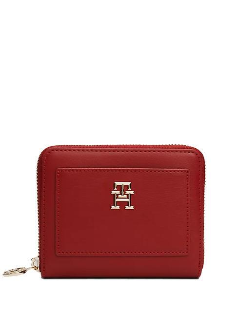 TOMMY HILFIGER DISTINC Portafoglio zip around dark magma - Portafogli Donna