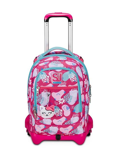 SJGANG PINKFUR GIRL Zaino Trolley Sganciabile, 3 ruote radiance blue - Zaini con carrello