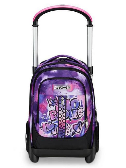 SEVEN TYREBUBBLE STREET Zaino Trolley 3 in 1, sganciabile ROSE VIOLET          - Zaini con carrello