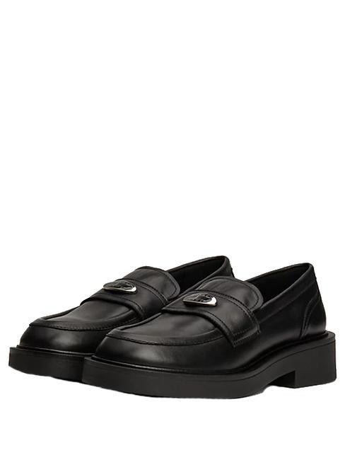 TOMMY HILFIGER TOMMY JEANS FLAT LOAFER  Mocassini in pelle NERO - Scarpe Donna