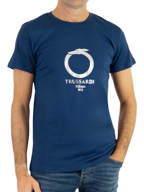 TRUSSARDI 1911 LUX  T-Shirt in cotone dark blue - T-shirt Uomo
