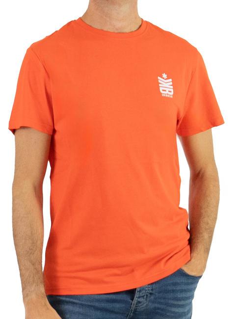 BIKKEMBERGS ICON SURF T-Shirt in cotone orangecom - T-shirt Uomo
