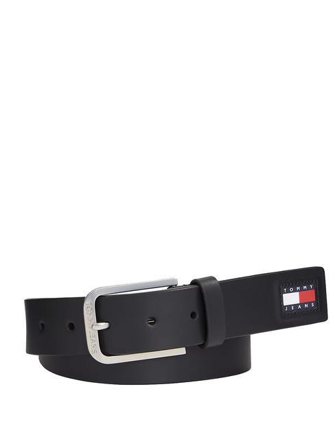 TOMMY HILFIGER TOMMY JEANS Cintura regolabile in pelle black - Cinture