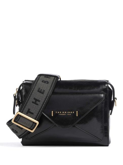 THE BRIDGE FRIDA Mini Bag a tracolla, in pelle Nero Oro - Borse Donna