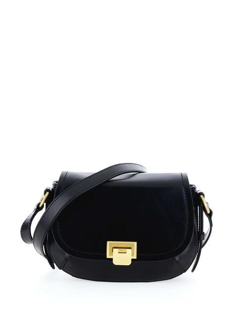 THE BRIDGE FEDERICA  Mini Bag a tracolla, in pelle Nero Oro - Borse Donna