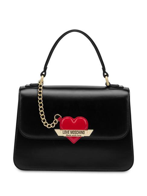 LOVE MOSCHINO HEART CAHRM Borsa a mano, con tracolla Nero - Borse Donna