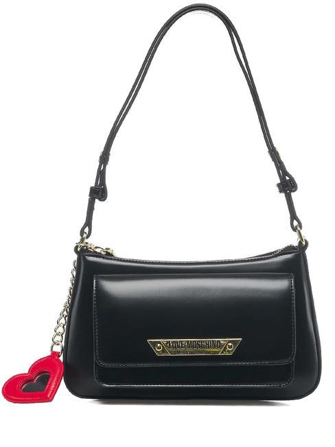 LOVE MOSCHINO HEART CAHRM Borsa a spalla Nero - Borse Donna