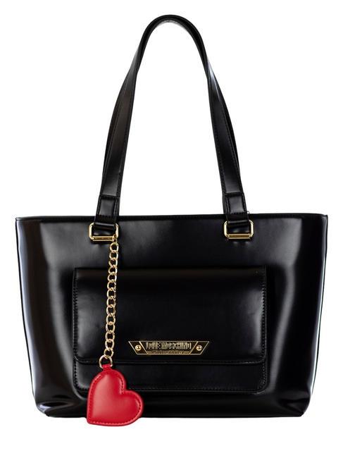 LOVE MOSCHINO HEART  Shopping Bag Nero - Borse Donna