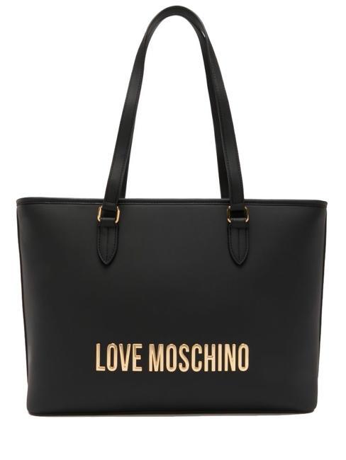 LOVE MOSCHINO LOGO LETTERING Shopper a spalla Nero - Borse Donna