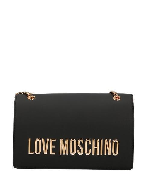 LOVE MOSCHINO GOLD LETTERING Borsetta a spalla / a tracolla Nero - Borse Donna