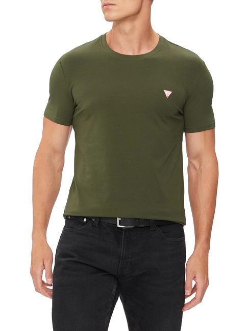 GUESS ORIGINAL T.shirt con logo olive morning - T-shirt Uomo