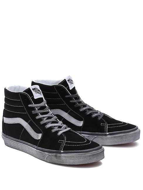VANS UA SK8-HI Sneakers in pelle stressed black/white - Scarpe Unisex