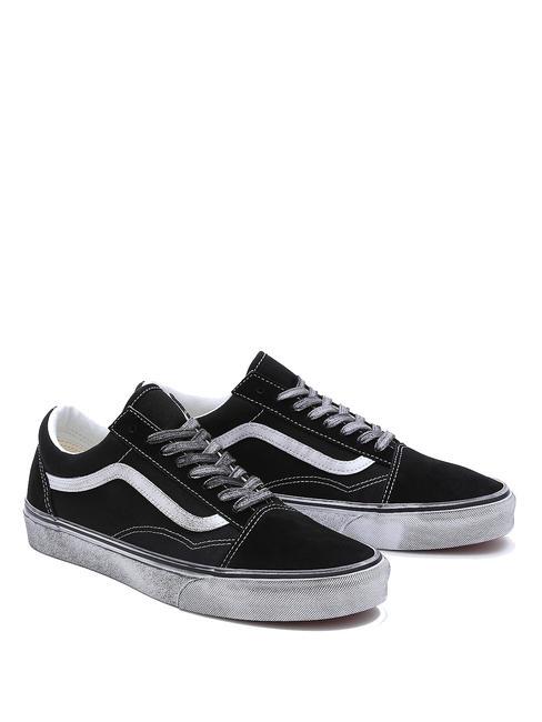 VANS UA OLD SKOOL  Sneakers in pelle stressed black/white - Scarpe Unisex