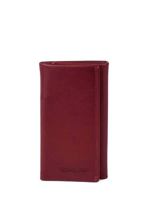 SAMSONITE ATTACK 2 SLG  Astuccio portachiavi in pelle DARK BORDEAUX - Portachiavi