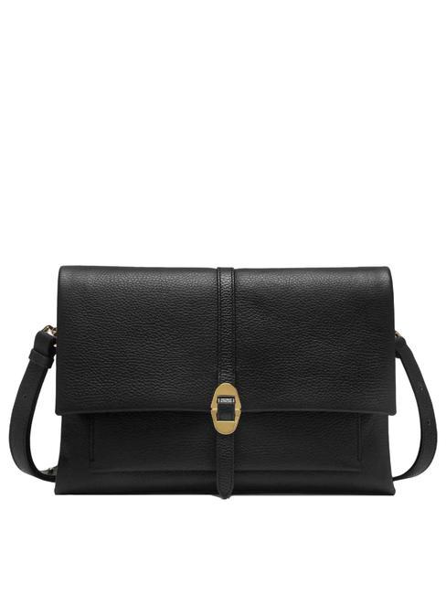 COCCINELLE DORIAN dorian borsa a spalla pelle martellata  Nero - Borse Donna