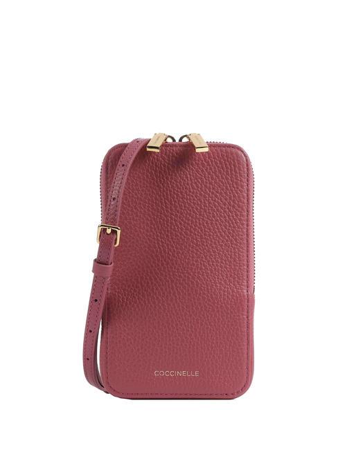 COCCINELLE FLOR Pochette porta iPhone con tracolla rosewood - Borse Donna