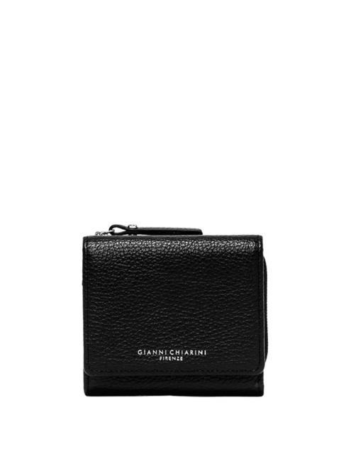 GIANNI CHIARINI WALLETS GRAIN Mini Portafoglio in pelle Nero - Portafogli Donna