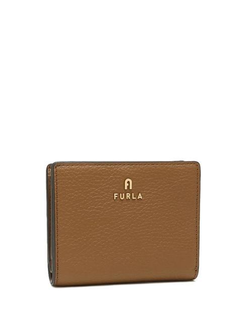 FURLA CAMELIA Portafoglio compatto pelle vitello brandy - Portafogli Donna