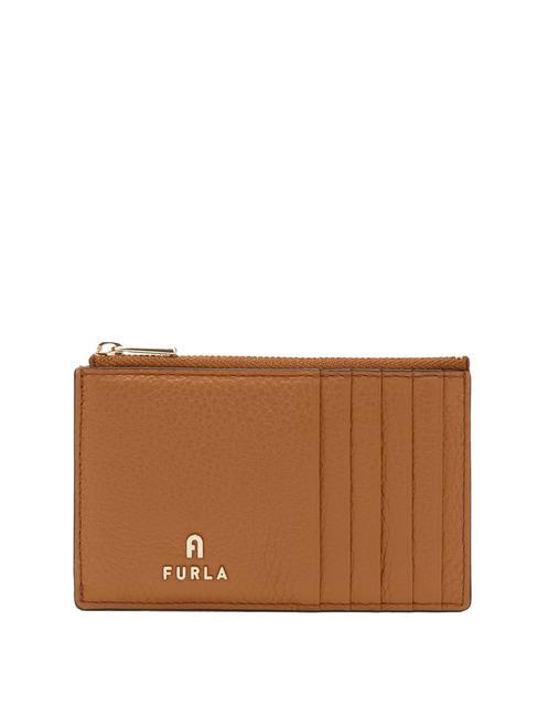 FURLA CAMELIA Portafoglio piatto in pelle brandy - Portafogli Donna