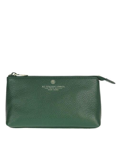 SPALDING TIFFANY Beauty piccolo in pelle verde scuro - Bustine & Necessaire