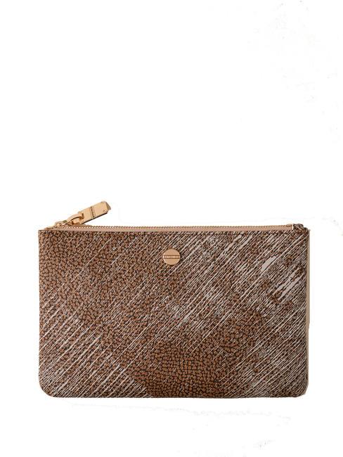 BORBONESE VITE COATED  Pochette a mano naturale/porridge - Borse Donna