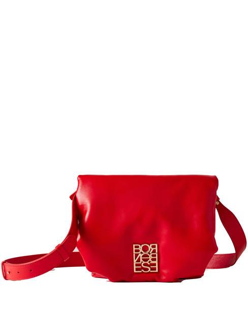 BORBONESE COUCH SMALL Borsa a tracolla, in pelle cherry - Borse Donna