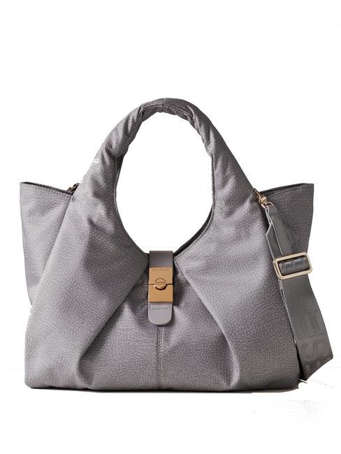 BORBONESE CORTINA SHOPPER MEDIUM Borsa a spalla con tracolla cloud - Borse Donna