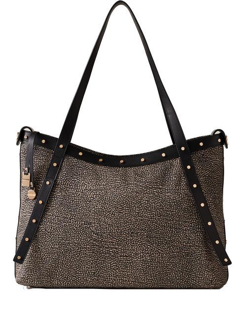 BORBONESE METROPOLE SHOPPER LARGE Borsa a spalla OP/NATURALE/NERO - Borse Donna