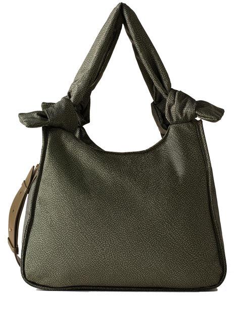 BORBONESE LOVER NYLON Borsa a spalla, con tracolla verde militare - Borse Donna