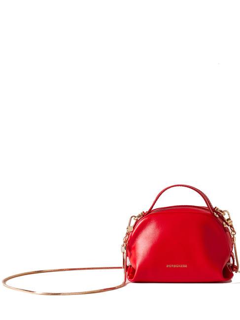 BORBONESE SEXY Micro Bag a tracolla, in pelle cherry - Borse Donna