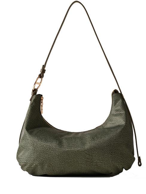 BORBONESE BOND HOBO MEDIUM Sacca a spalla verde militare - Borse Donna