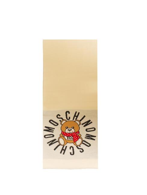 MOSCHINO TEDDY TOY Sciarpa con frange bianco - Sciarpe