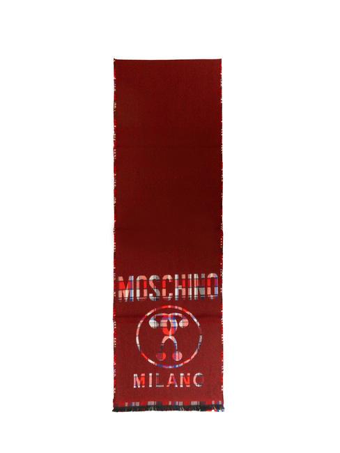 MOSCHINO MILANO Sciarpa in lana burgundy - Sciarpe